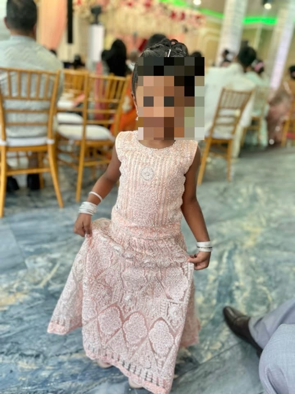 Girls Pink Sequin Party Costume Dress